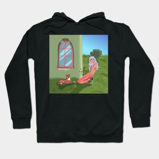 Backyard vibes illustration Hoodie